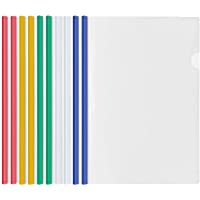 10 Hojas Plástico Carpeta de Archivos con Barra Deslizante- Transparente A4 Cubierta de Encuadernación de Reporte para…